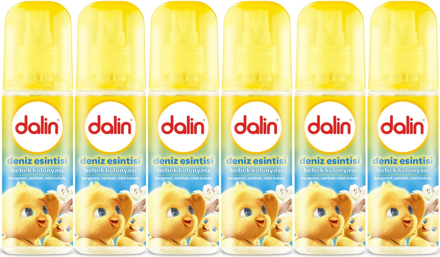 Dalin Bebek Kolonyası 150ML Deniz Esintisi (Bergomat-Zambak-Misk Kokulu) (6 Lı Set) Dalin Bebek Kolonyası 150ML Deniz Esintisi (Bergomat-Zambak-Misk Kokulu) (6 Lı Set)