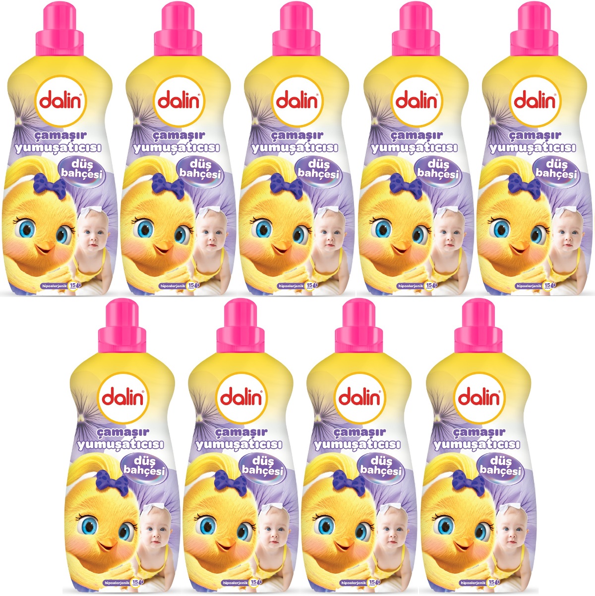 Dalin Çamaşır Yumuşatıcı 1500ML Düş Bahçesi (9 Lu Set) (Bebeklere Özel) Dalin Çamaşır Yumuşatıcı 1500ML Düş Bahçesi (9 Lu Set) (Bebeklere Özel)