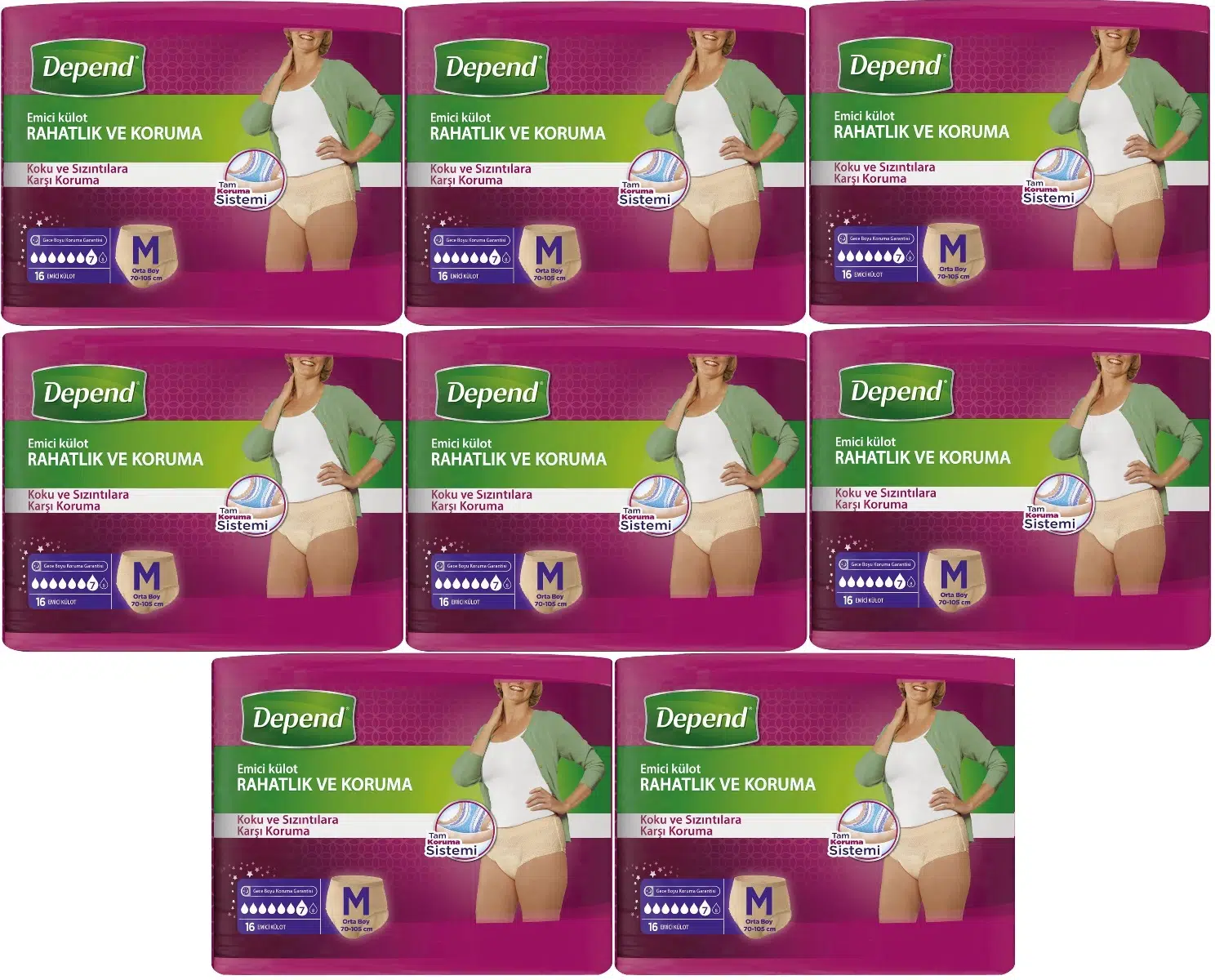 Depend Emici Külot Yetişkin Bezi Avantaj Pk Orta Kadın 128 Adet