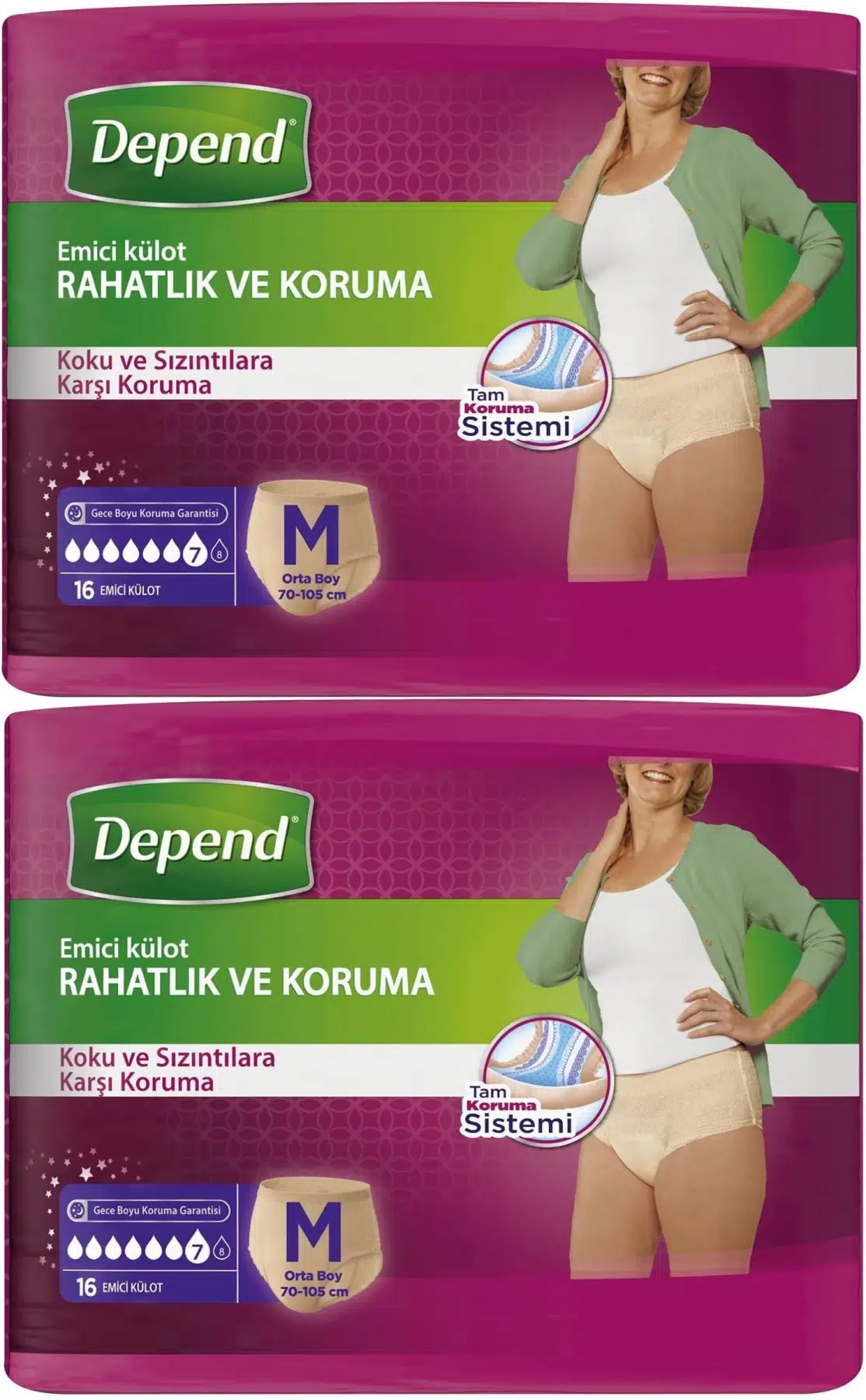 Depend Emici Külot Yetişkin Bezi Avantaj Pk Orta Kadın 32 Adet