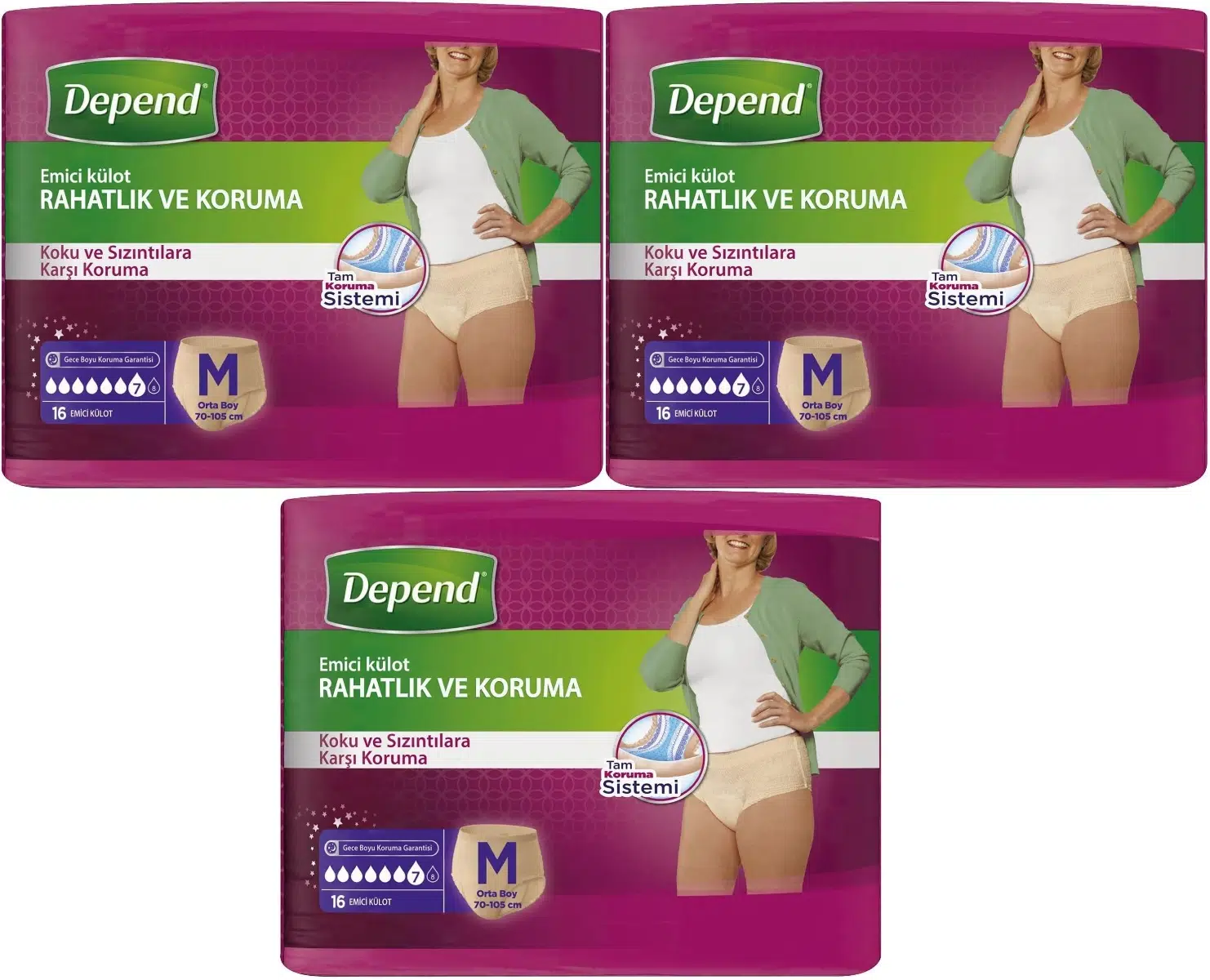Depend Emici Külot Yetişkin Bezi Avantaj Pk Orta Kadın 48 Adet