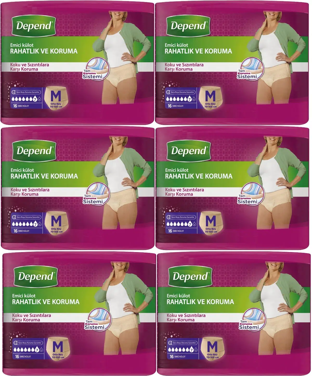 Depend Emici Külot Yetişkin Bezi Avantaj Pk Orta Kadın 96 Adet