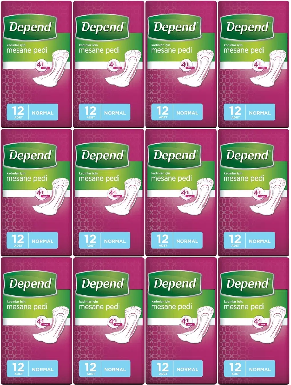 Depend Mesane Pedi Kadın Normal 144 Adet