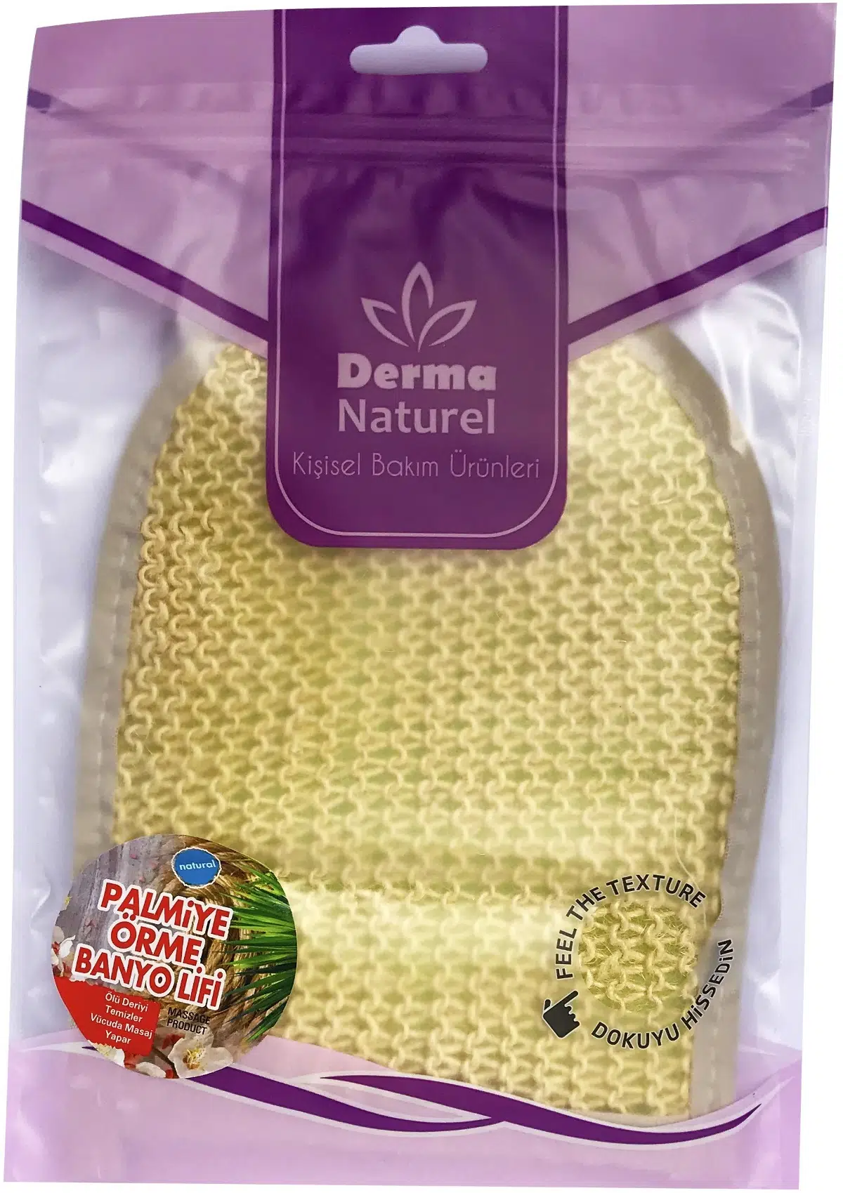 Derma Naturel Palmiye Lifi Örme Banyo Eldiveni (15*24CM) MS-04 Derma Naturel Palmiye Lifi Örme Banyo Eldiveni (15*24CM) MS-04