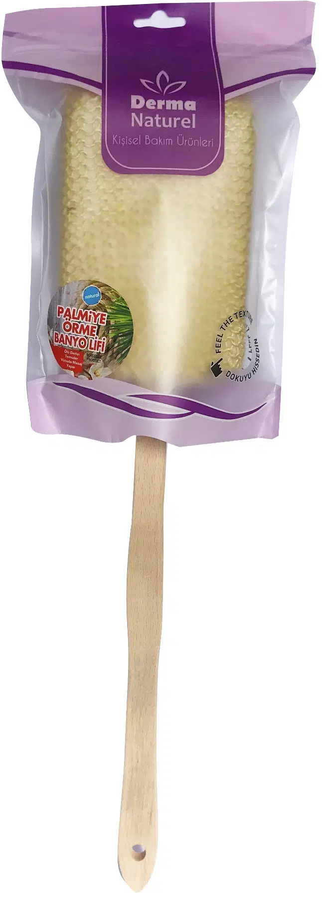 Derma Naturel Palmiye Örme Sopalı Banyo Sırt Lifi (8*24CM) MS-09 Derma Naturel Palmiye Örme Sopalı Banyo Sırt Lifi (8*24CM) MS-09