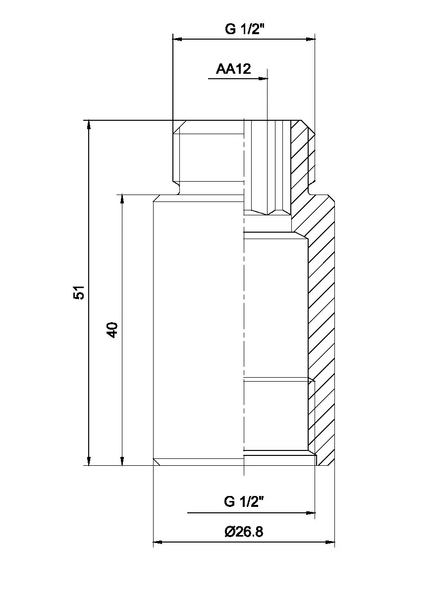 ECA 1/2 4cm Uzatma Krom (Musluk Uzatma) 102134019 Pirinç ECA 1/2 4cm Uzatma Krom (Musluk Uzatma) 102134019 Pirinç