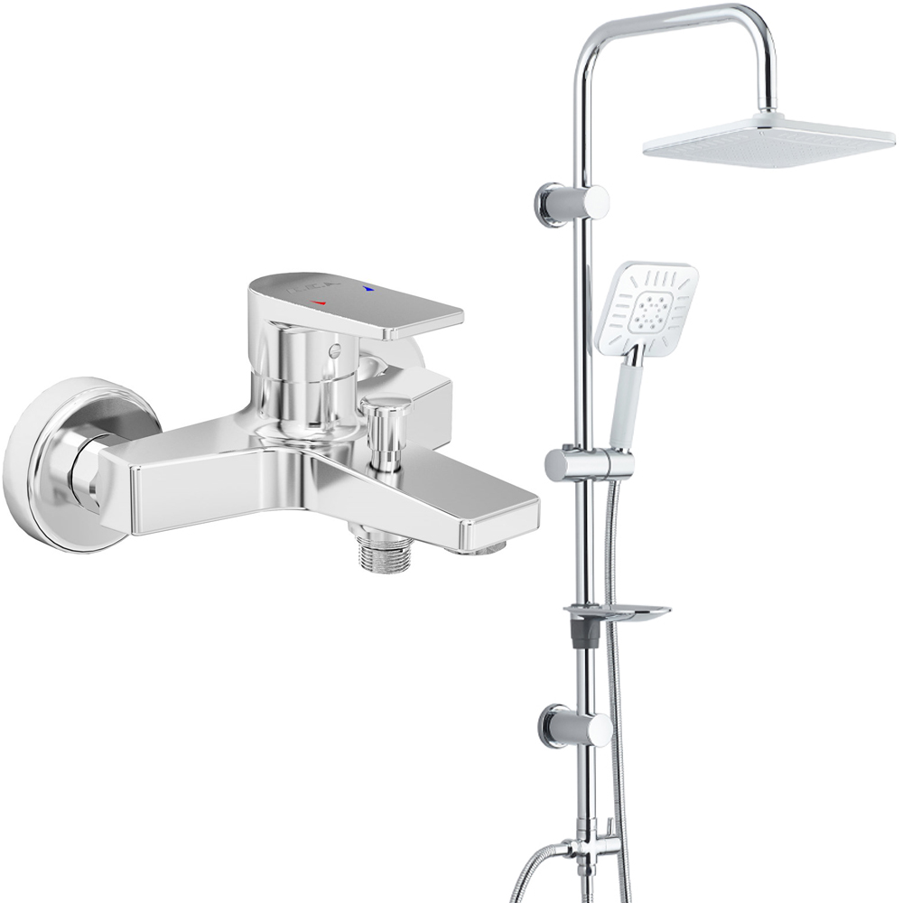 ECA Dalia Banyo Bataryası+T-MAY Banyo Çamlıca Kare Tepe Duş Takımı Seti Paslanmaz Krom ECA Dalia Banyo Bataryası+T-MAY Banyo Çamlıca Kare Tepe Duş Takımı Seti Paslanmaz Krom