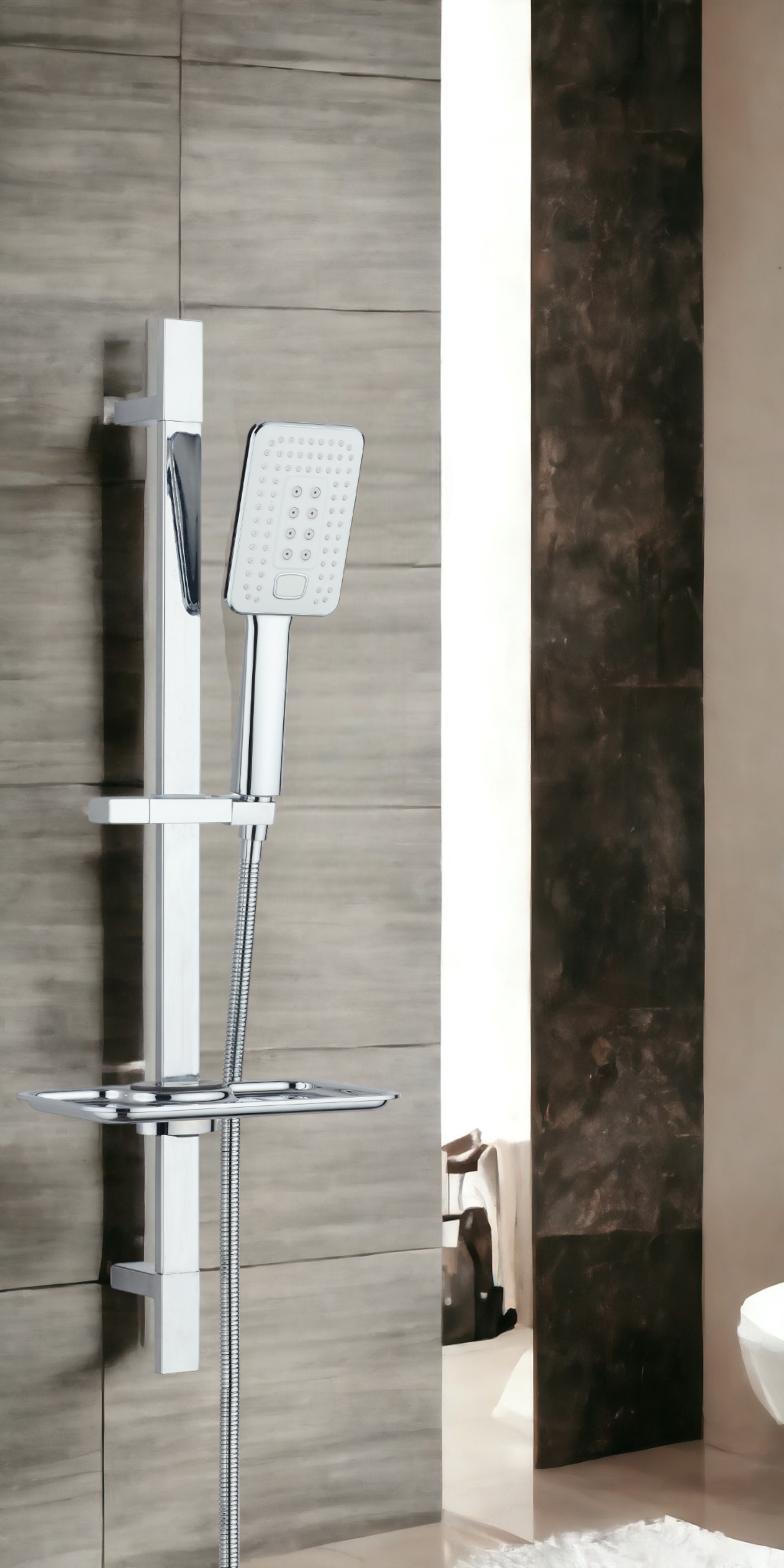 ECA Dalia Banyo Bataryası + T-MAY Çınar Kare Borulu Hareketli Sürgülü Duş Seti Üst Takımı ECA Dalia Banyo Bataryası + T-MAY Çınar Kare Borulu Hareketli Sürgülü Duş Seti Üst Takımı