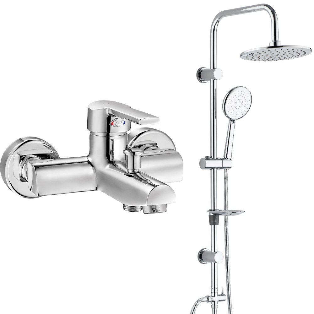 ECA Delta Banyo Bataryası+T-MAY Banyo Bostan Oval Tepe Duş Takımı Seti Paslanmaz Krom ECA Delta Banyo Bataryası+T-MAY Banyo Bostan Oval Tepe Duş Takımı Seti Paslanmaz Krom