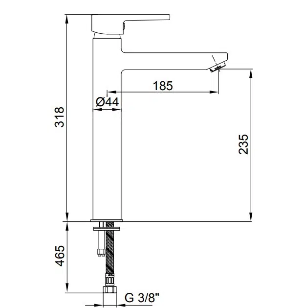 ECA Delta Yüksek Tip Lavabo Bataryası 102108860 ECA Delta Yüksek Tip Lavabo Bataryası 102108860