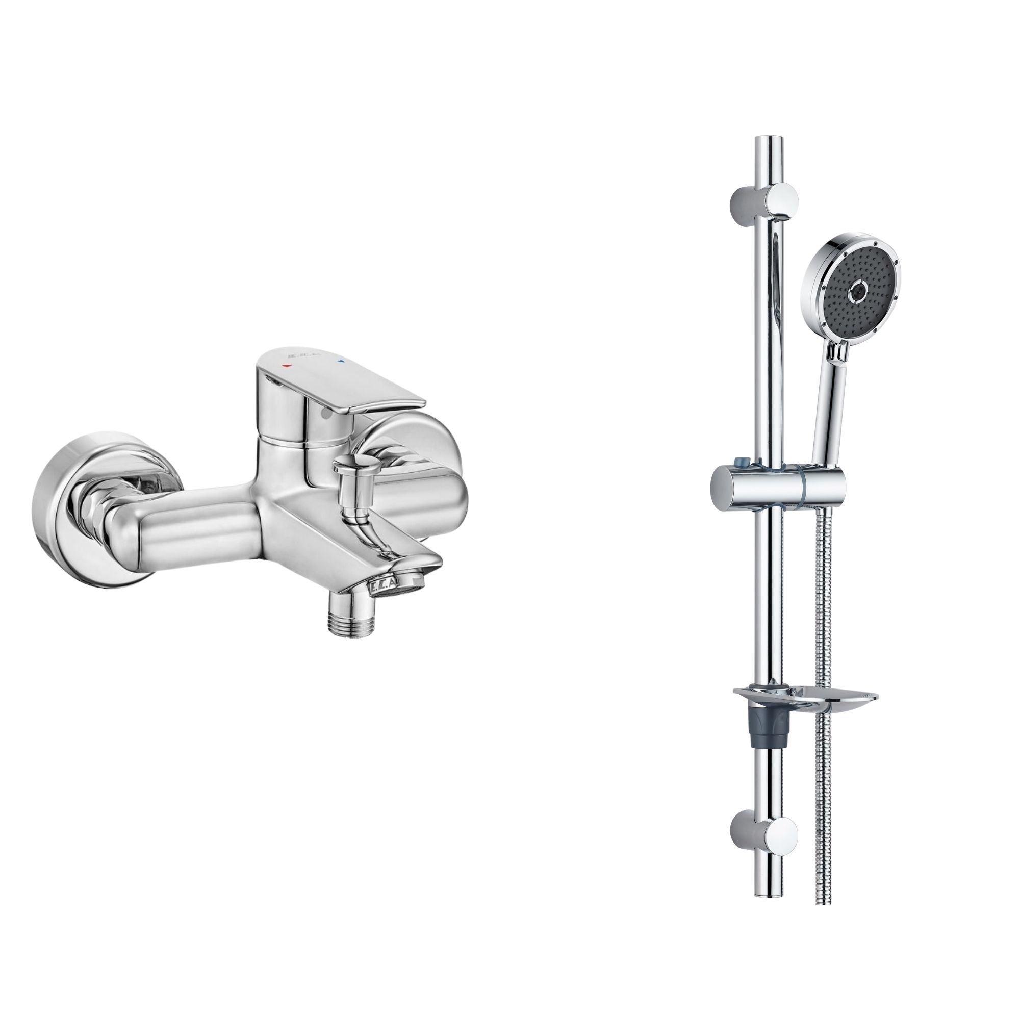 ECA Lia Banyo Bataryası + T-MAY Kağan Oval Borulu Hareketli Sürgülü Duş Seti Üst Takımı ECA Lia Banyo Bataryası + T-MAY Kağan Oval Borulu Hareketli Sürgülü Duş Seti Üst Takımı