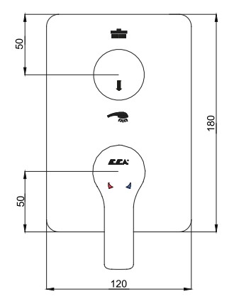 ECA Luna Ankastre Banyo Bataryası Sıva Üstü 2 Yollu Altın Renkli 102867236-KDE ECA Luna Ankastre Banyo Bataryası Sıva Üstü 2 Yollu Altın Renkli 102867236-KDE