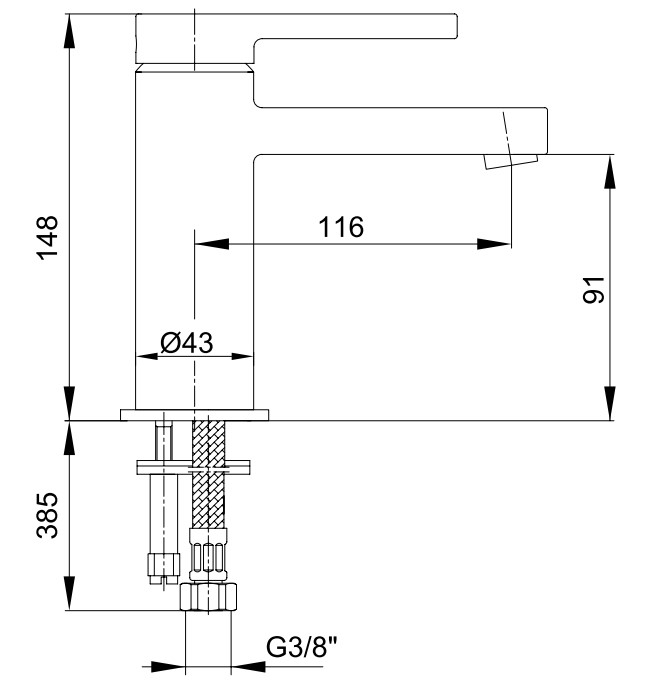ECA Mina Lavabo Bataryası 102108920H ECA Mina Lavabo Bataryası 102108920H