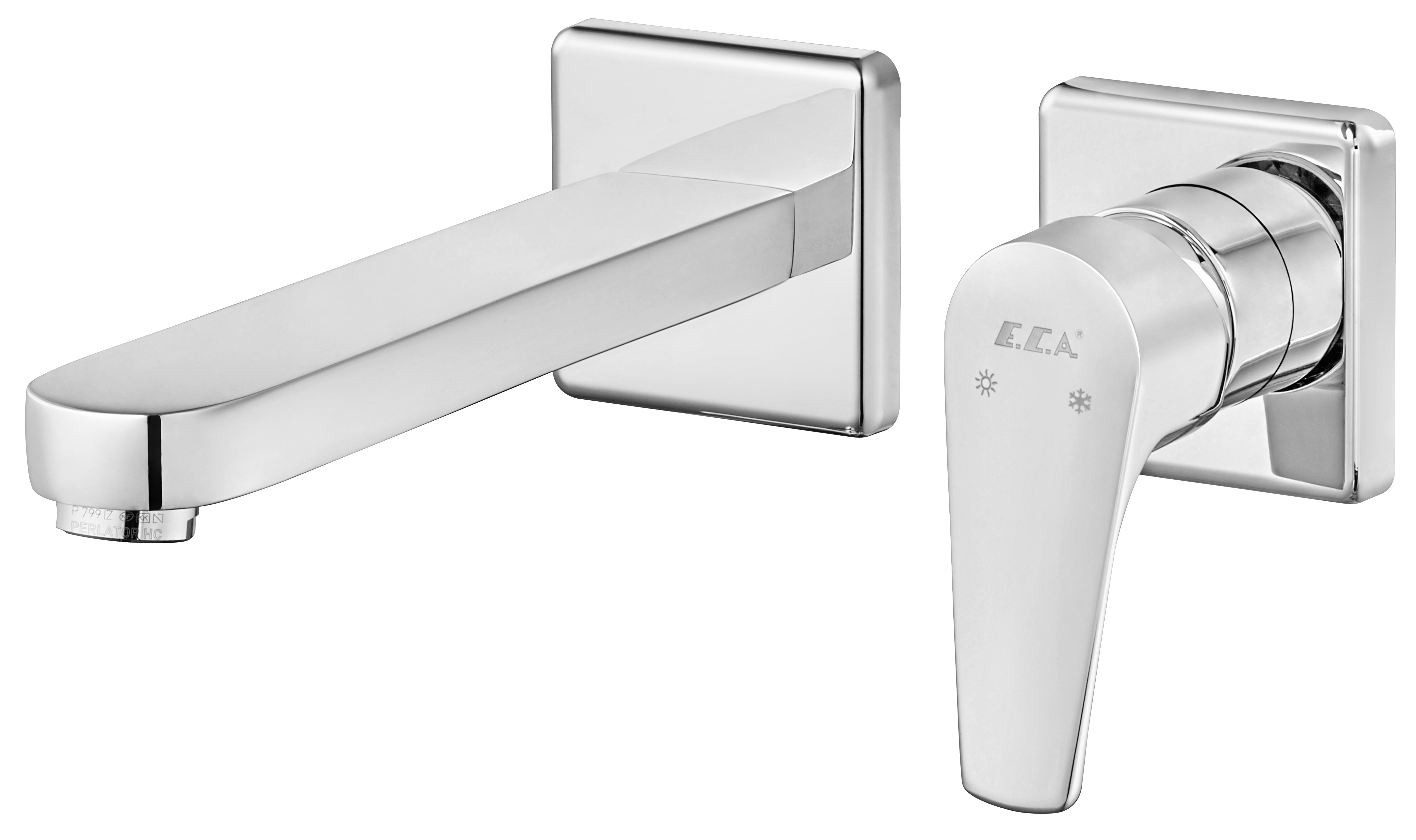 ECA Niobe Ankastre Lavabo Bataryası Sıva Üstü Çift Rozet 102167613-KK ECA Niobe Ankastre Lavabo Bataryası Sıva Üstü Çift Rozet 102167613-KK