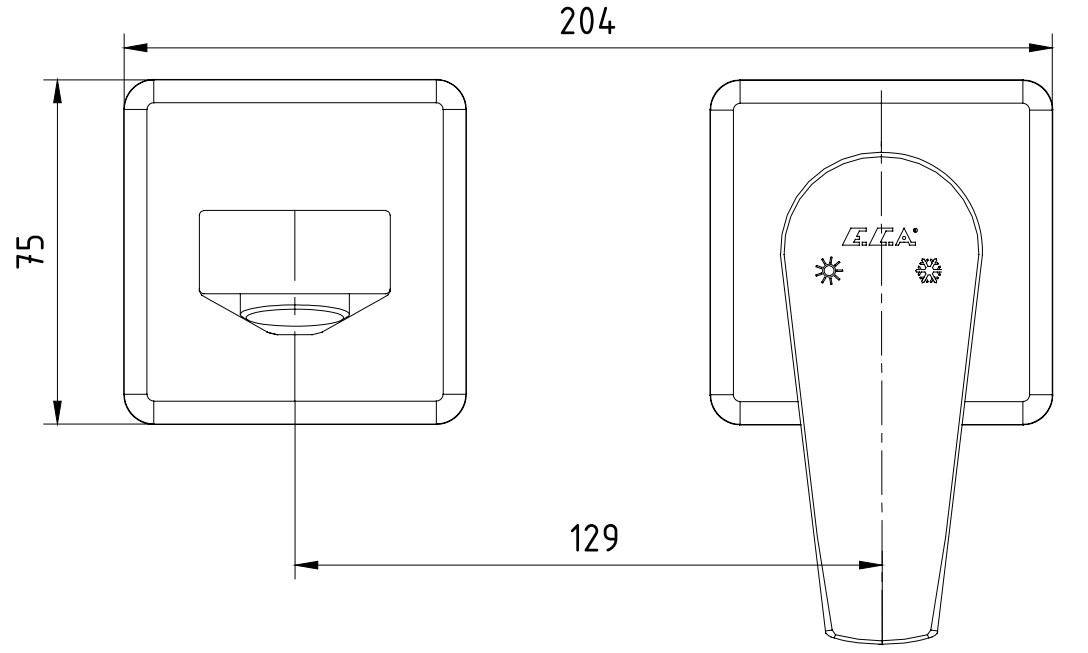 ECA Niobe Ankastre Lavabo Bataryası Sıva Üstü Çift Rozet 102167613-KK ECA Niobe Ankastre Lavabo Bataryası Sıva Üstü Çift Rozet 102167613-KK