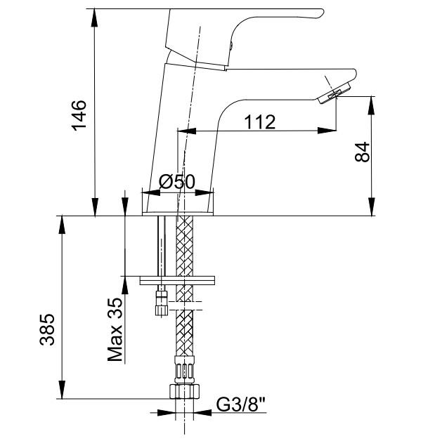 ECA Niobe Lavabo Bataryası 053+2 Adet ECA Filtreli Ara Musluk ECA Niobe Lavabo Bataryası 053+2 Adet ECA Filtreli Ara Musluk