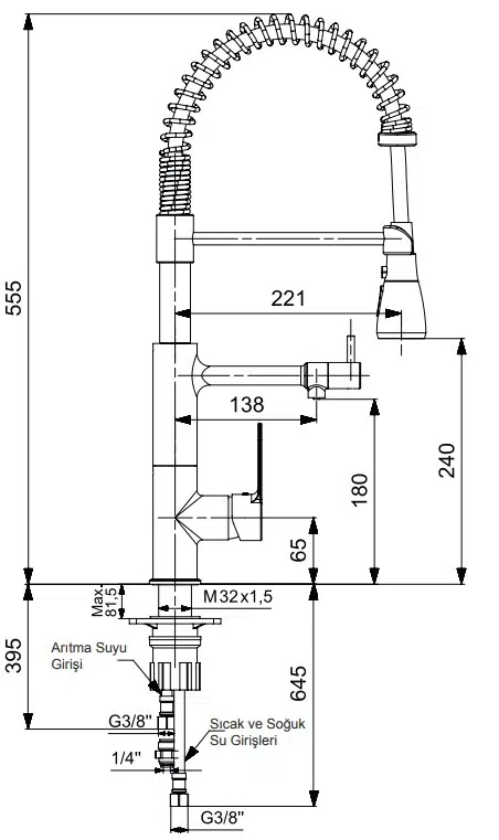 ECA Nita 3 Akışlı Arıtıcı Mutfak Eviye Bataryası Su Arıtma Bağlantılı Paslanmaz Çelik Görünümlü 102518350 ECA Nita 3 Akışlı Arıtıcı Mutfak Eviye Bataryası Su Arıtma Bağlantılı Paslanmaz Çelik Görünümlü 102518350
