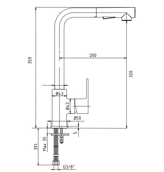 ECA Nita Spiralli Mutfak Eviye Bataryası L El Duşu 102118128 ECA Nita Spiralli Mutfak Eviye Bataryası L El Duşu 102118128