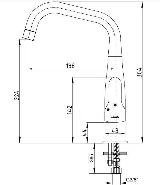 ECA Star Kuğu Borulu Eviye Mutfak Bataryası 102118061 ECA Star Kuğu Borulu Eviye Mutfak Bataryası 102118061