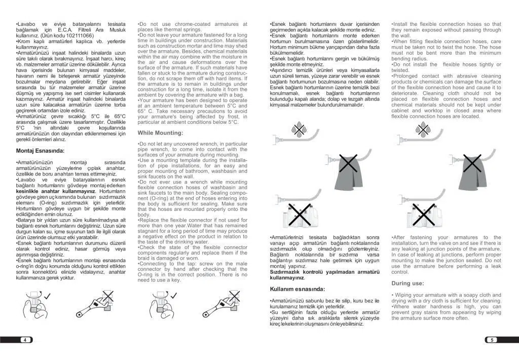 ECA Star Kuğu Borulu Eviye Mutfak Bataryası 102118061 ECA Star Kuğu Borulu Eviye Mutfak Bataryası 102118061