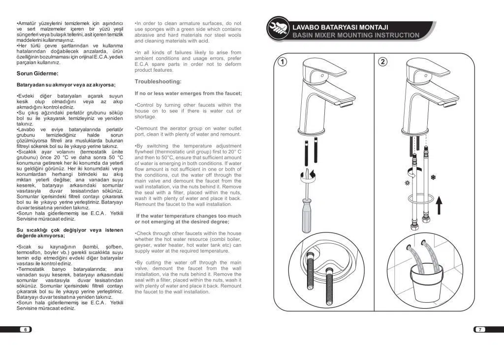 ECA Star Kuğu Borulu Eviye Mutfak Bataryası 102118061 ECA Star Kuğu Borulu Eviye Mutfak Bataryası 102118061