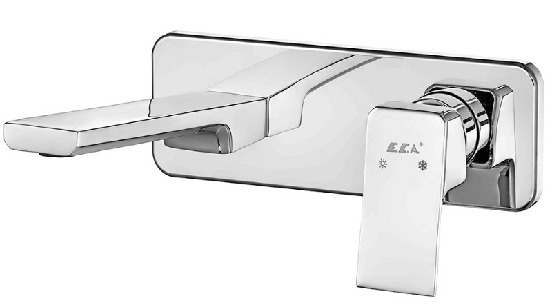 ECA Tiera Ankastre Lavabo Bataryası Sıva Üstü Tek Rozet 102167605-K ECA Tiera Ankastre Lavabo Bataryası Sıva Üstü Tek Rozet 102167605-K