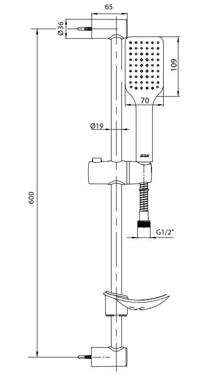 ECA Tiera Banyo Hareketli Sürgülü Duş Seti Üst Takımı Altın Renkli 102846029 ECA Tiera Banyo Hareketli Sürgülü Duş Seti Üst Takımı Altın Renkli 102846029