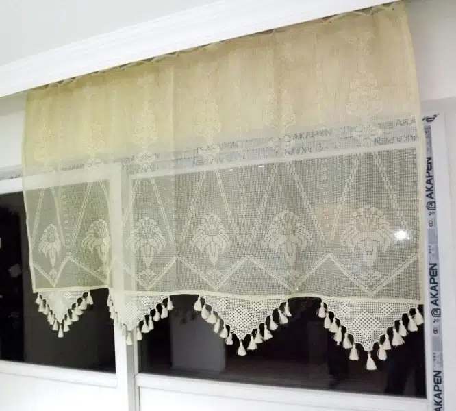 El İşi Dantelli Buldan Perdesi (140*300)