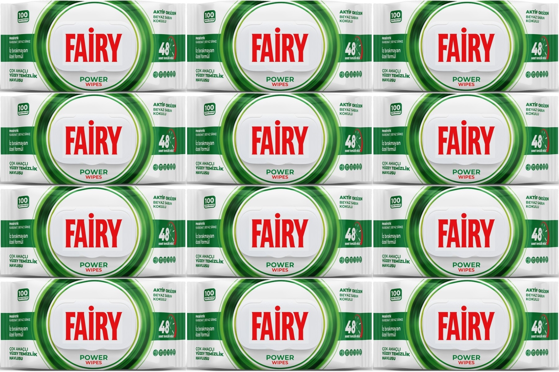 Fairy Yüzey Temizlik Havlusu 100 Yaprak Aktif Oksijen - Beyaz Sirke - Karbonat (12 Li Set) 1200 Yaprak Fairy Yüzey Temizlik Havlusu 100 Yaprak Aktif Oksijen - Beyaz Sirke - Karbonat (12 Li Set) 1200 Yaprak
