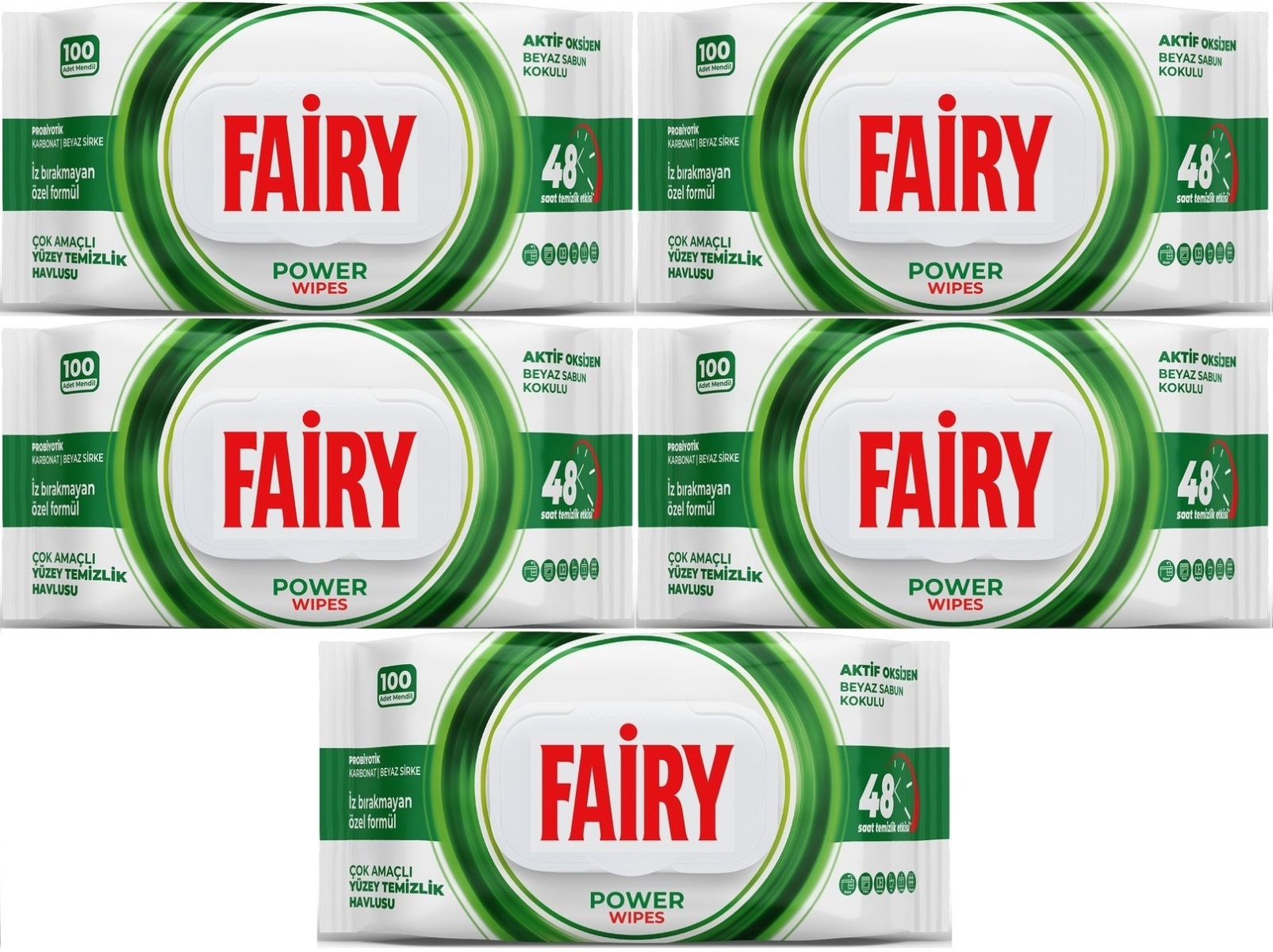 Fairy Yüzey Temizlik Havlusu 100 Yaprak Aktif Oksijen - Beyaz Sirke - Karbonat (5 Li Set) 500 Yaprak Fairy Yüzey Temizlik Havlusu 100 Yaprak Aktif Oksijen - Beyaz Sirke - Karbonat (5 Li Set) 500 Yaprak