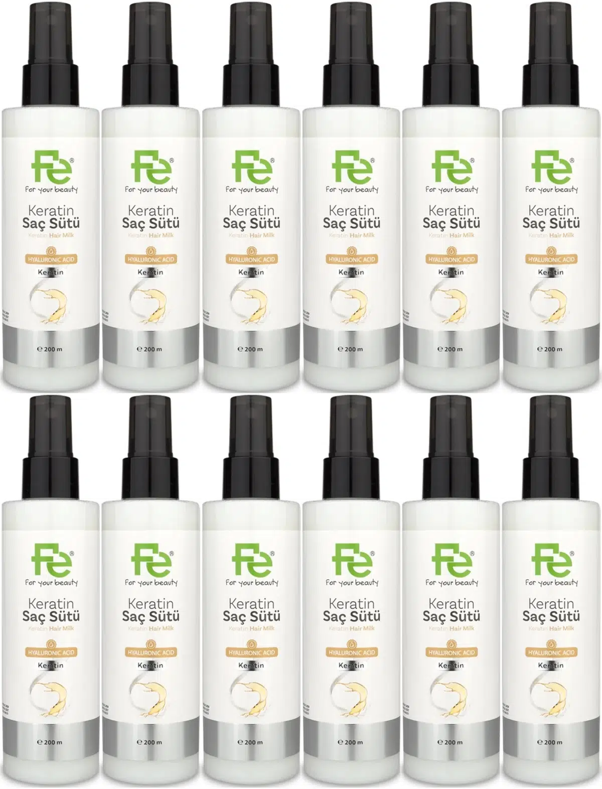 Fe Keratin Saç Sütü 200ML (12 Li Set)