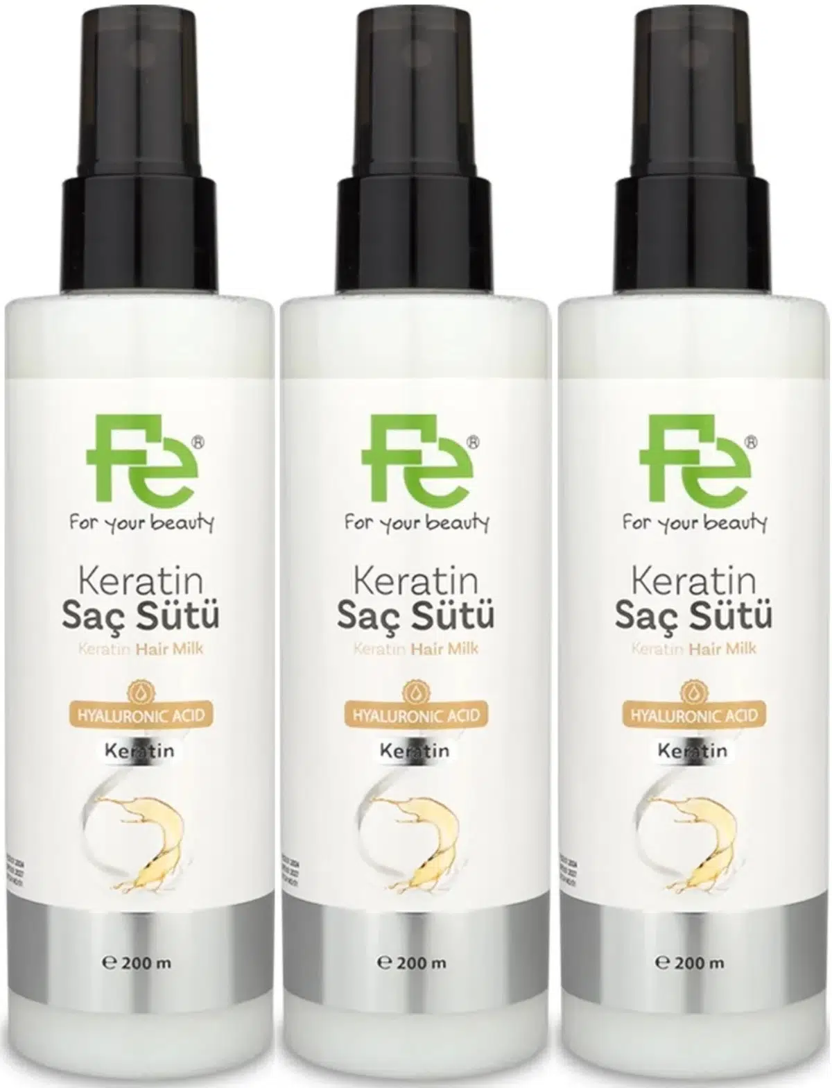 Fe Keratin Saç Sütü 200ML (3 Lü Set)