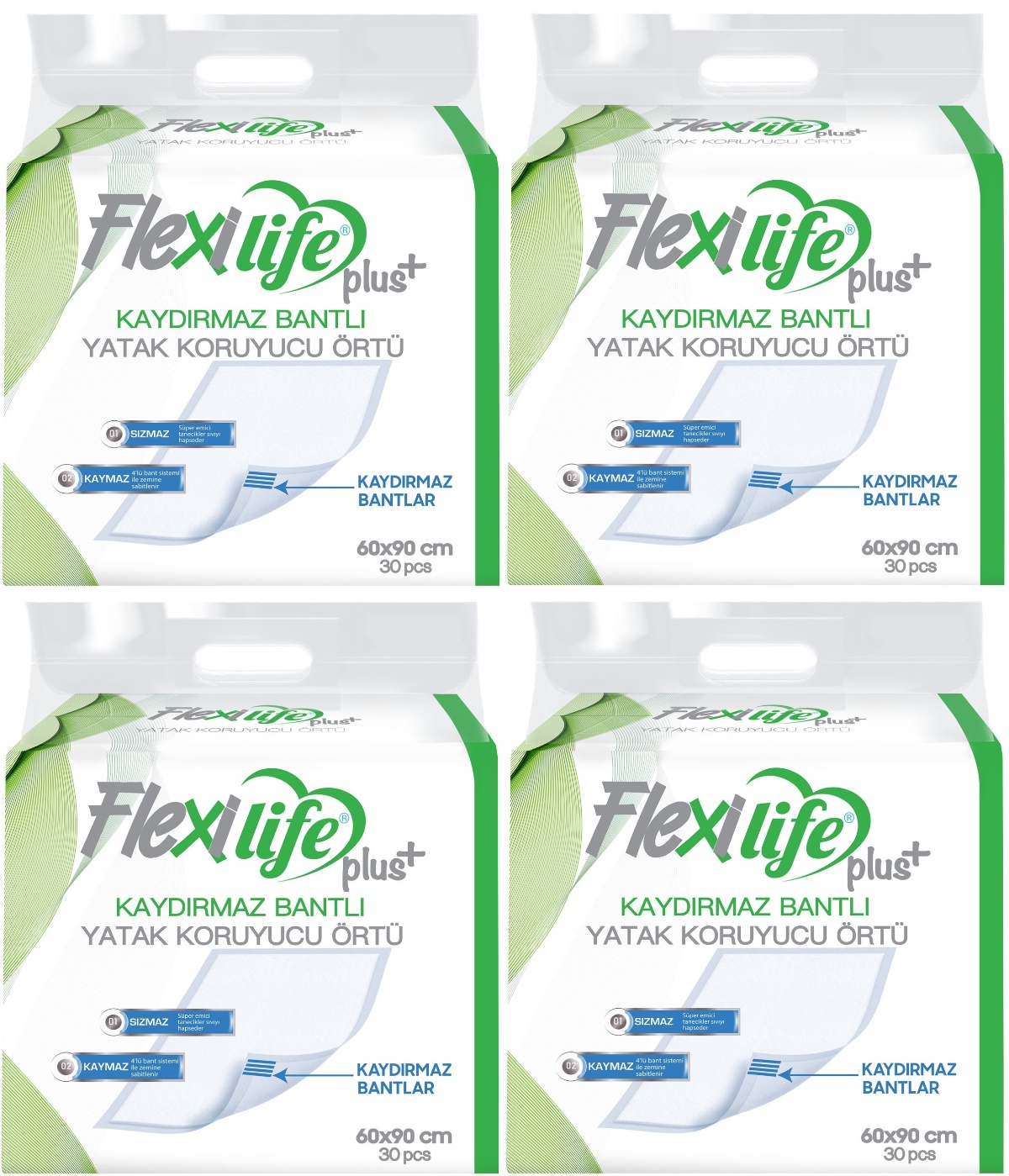 Flexi Life Hasta Alt Açma Yatak Koruyucu Örtü 60*90CM 120 Adet Kaydırmaz Flexi Life Hasta Alt Açma Yatak Koruyucu Örtü 60*90CM 120 Adet Kaydırmaz