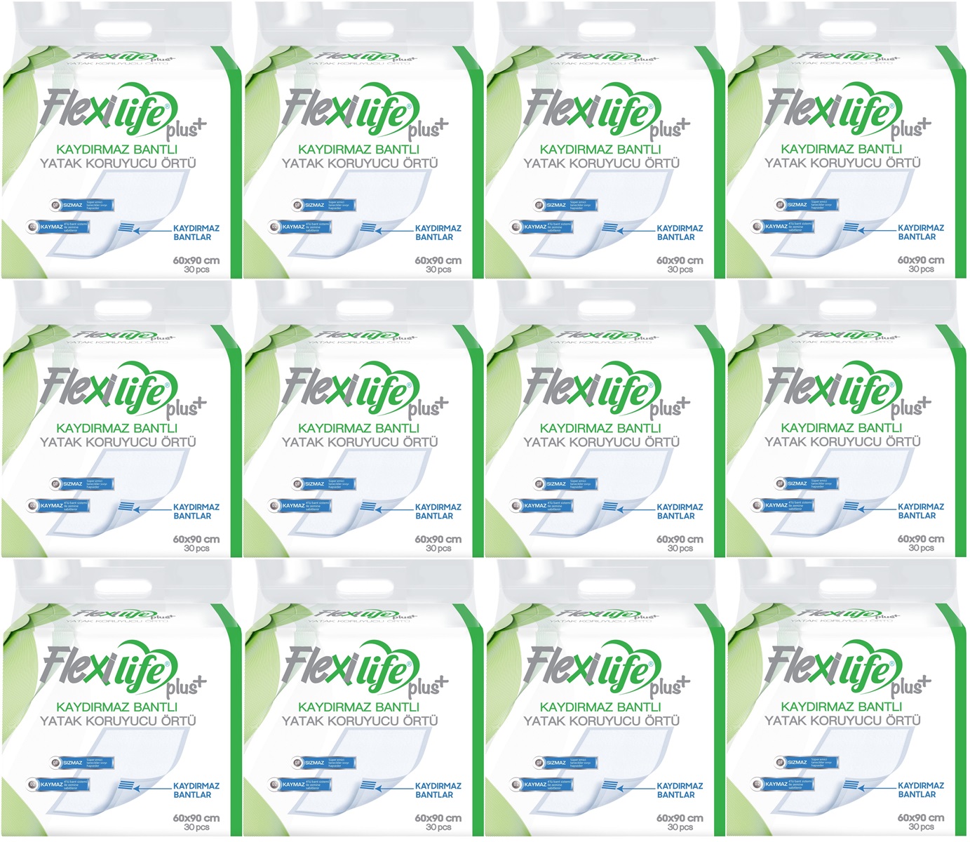 Flexi Life Hasta Alt Açma Yatak Koruyucu Örtü 60*90CM Kaydırmaz 360 Adet (12PK*30) Flexi Life Hasta Alt Açma Yatak Koruyucu Örtü 60*90CM Kaydırmaz 360 Adet (12PK*30)