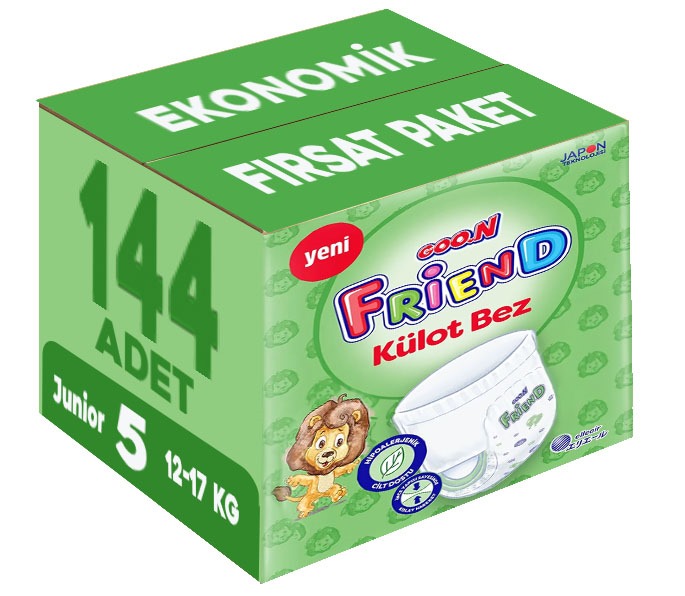 Goon Friend Külot Bebek Bezi Beden:5 (12-17KG) Junior 144 Adet Ekonomik Fırsat Pk Goon Friend Külot Bebek Bezi Beden:5 (12-17KG) Junior 144 Adet Ekonomik Fırsat Pk