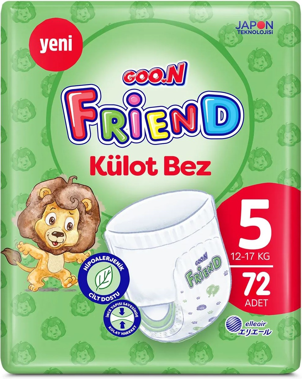 Goon Friend Külot Bebek Bezi Beden:5 (12-17KG) Junior 72 Adet Fırsat Pk Goon Friend Külot Bebek Bezi Beden:5 (12-17KG) Junior 72 Adet Fırsat Pk
