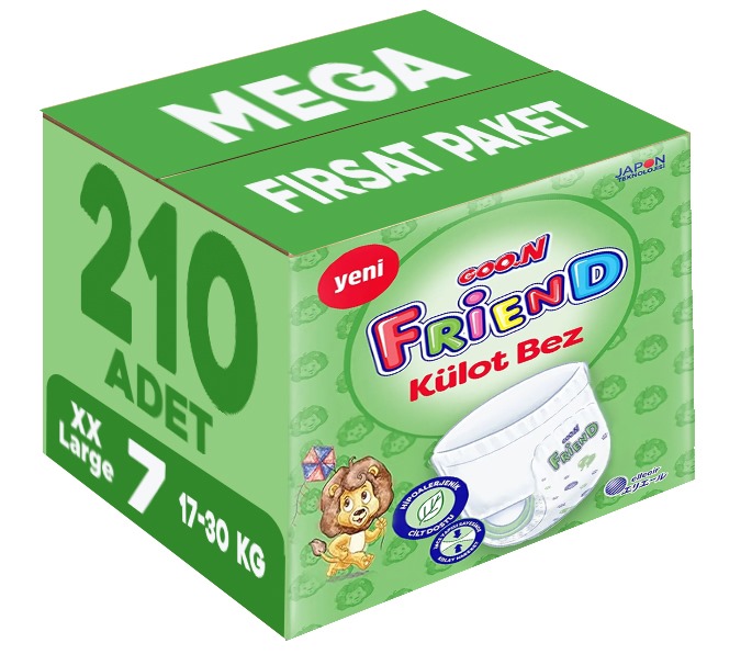 Goon Friend Külot Bebek Bezi Beden:7 (17-30KG) XX Large 210 Adet Mega Fırsat Pk Goon Friend Külot Bebek Bezi Beden:7 (17-30KG) XX Large 210 Adet Mega Fırsat Pk