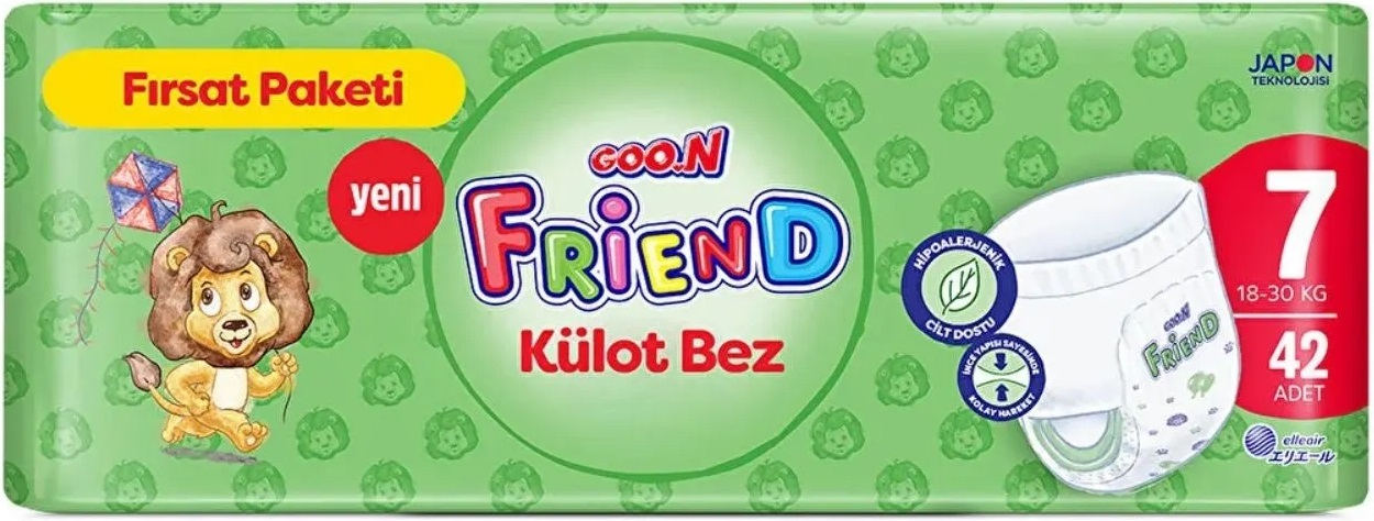Goon Friend Külot Bebek Bezi Beden:7 (17-30KG) XX Large 42 Adet Fırsat Pk Goon Friend Külot Bebek Bezi Beden:7 (17-30KG) XX Large 42 Adet Fırsat Pk