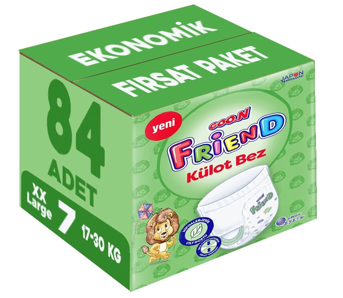 Goon Friend Külot Bebek Bezi Beden:7 (17-30KG) XX Large 84 Adet Ekonoik Fırsat Pk Goon Friend Külot Bebek Bezi Beden:7 (17-30KG) XX Large 84 Adet Ekonoik Fırsat Pk