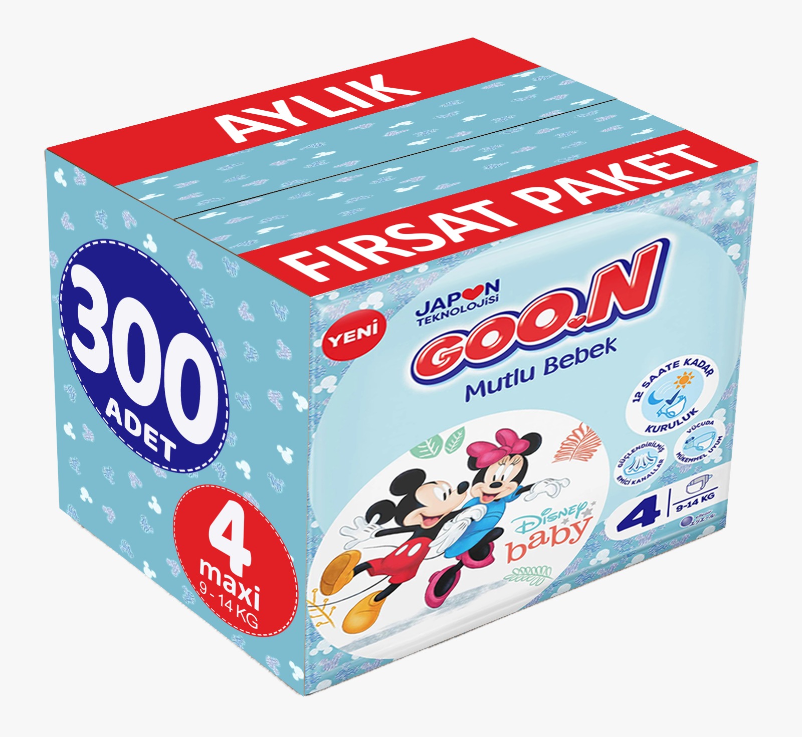 Goon Mutlu Bebek Bebek Bezi Beden:4 (9-14Kg) Maxi 300 Adet Aylık Fırsat Pk Goon Mutlu Bebek Bebek Bezi Beden:4 (9-14Kg) Maxi 300 Adet Aylık Fırsat Pk
