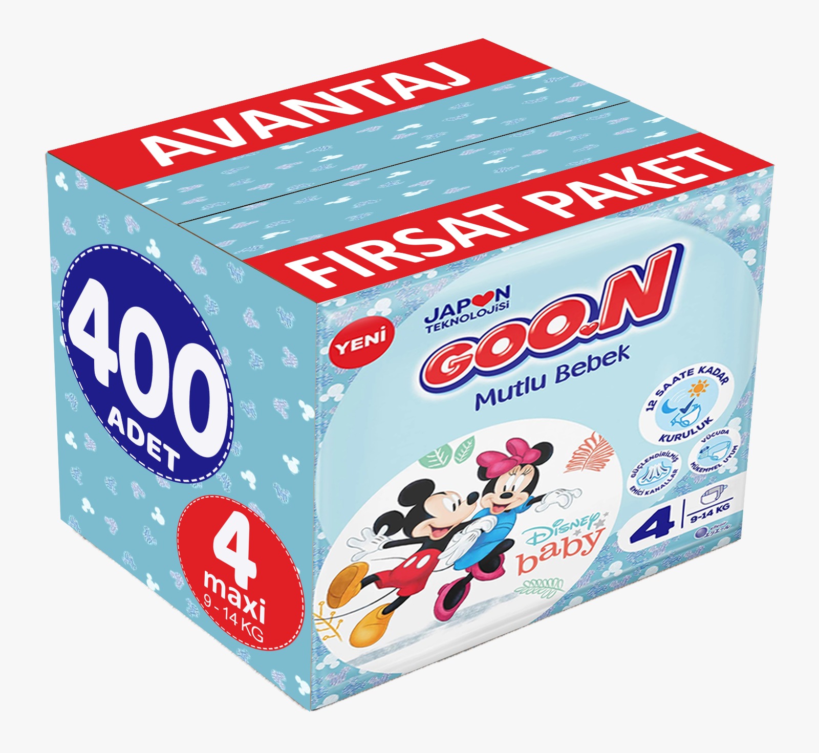 Goon Mutlu Bebek Bebek Bezi Beden:4 (9-14Kg) Maxi 400 Adet Avantaj Fırsat Pk Goon Mutlu Bebek Bebek Bezi Beden:4 (9-14Kg) Maxi 400 Adet Avantaj Fırsat Pk