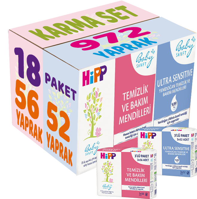 Hipp Baby Sanft Islak Havlu Mendil Karma Sensitive Yeni Doğan + Klasik 21 Li Set 1044 Yaprak Hipp Baby Sanft Islak Havlu Mendil Karma Sensitive Yeni Doğan + Klasik 21 Li Set 1044 Yaprak