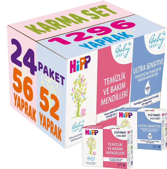 Hipp Baby Sanft Islak Havlu Mendil Karma Sensitive Yeni Doğan + Klasik 28 Li Set 1392 Yaprak Hipp Baby Sanft Islak Havlu Mendil Karma Sensitive Yeni Doğan + Klasik 28 Li Set 1392 Yaprak