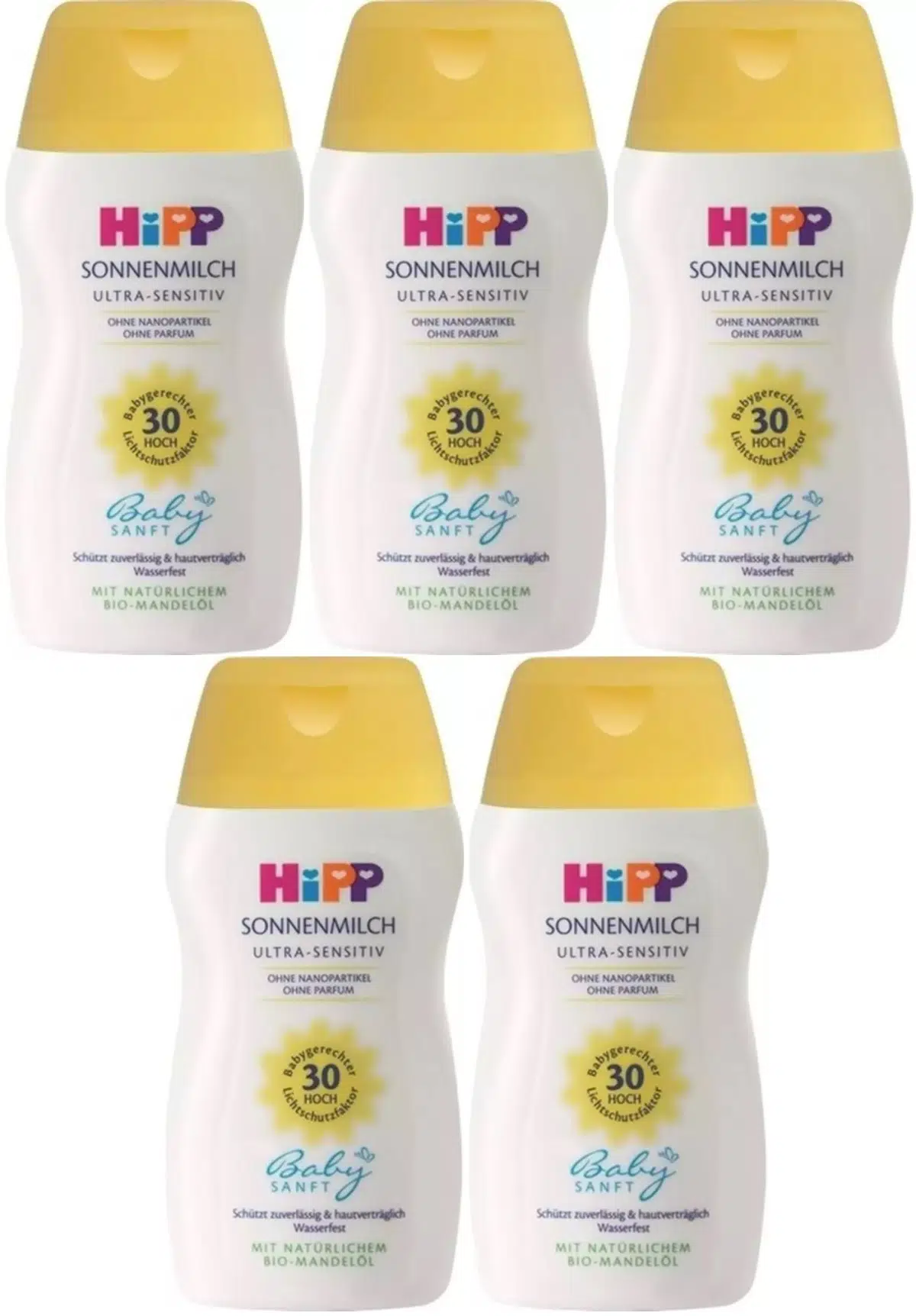 Hipp Babysanft Güneş Kremi -Yüz için Sonnen Gesıchtscreme 30 Faktör Ultra Sensıtıv 50ML (5 Li Set)