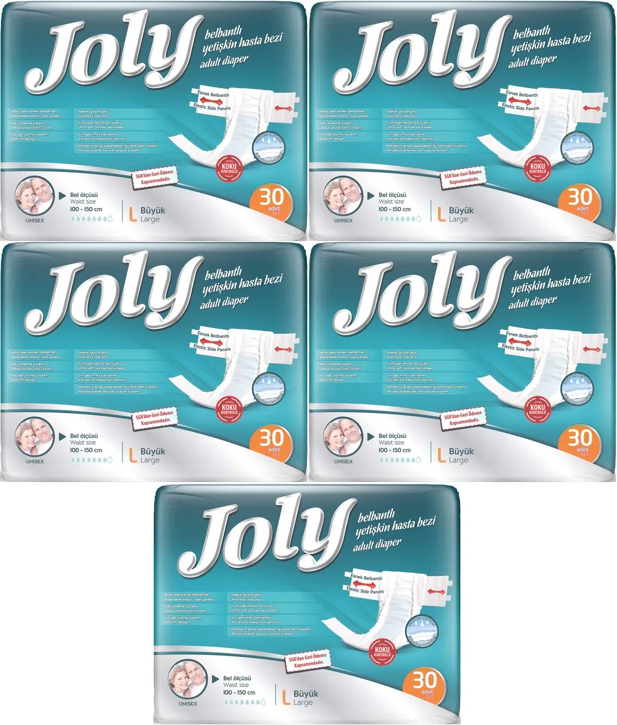 Joly Yetişkin Bezi Bel Bantlı L - Büyük - Large 150 Adet