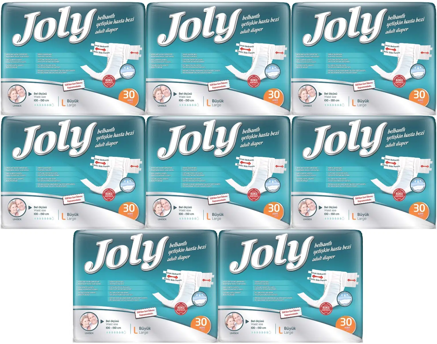 Joly Yetişkin Bezi Bel Bantlı L - Büyük - Large 240 Adet