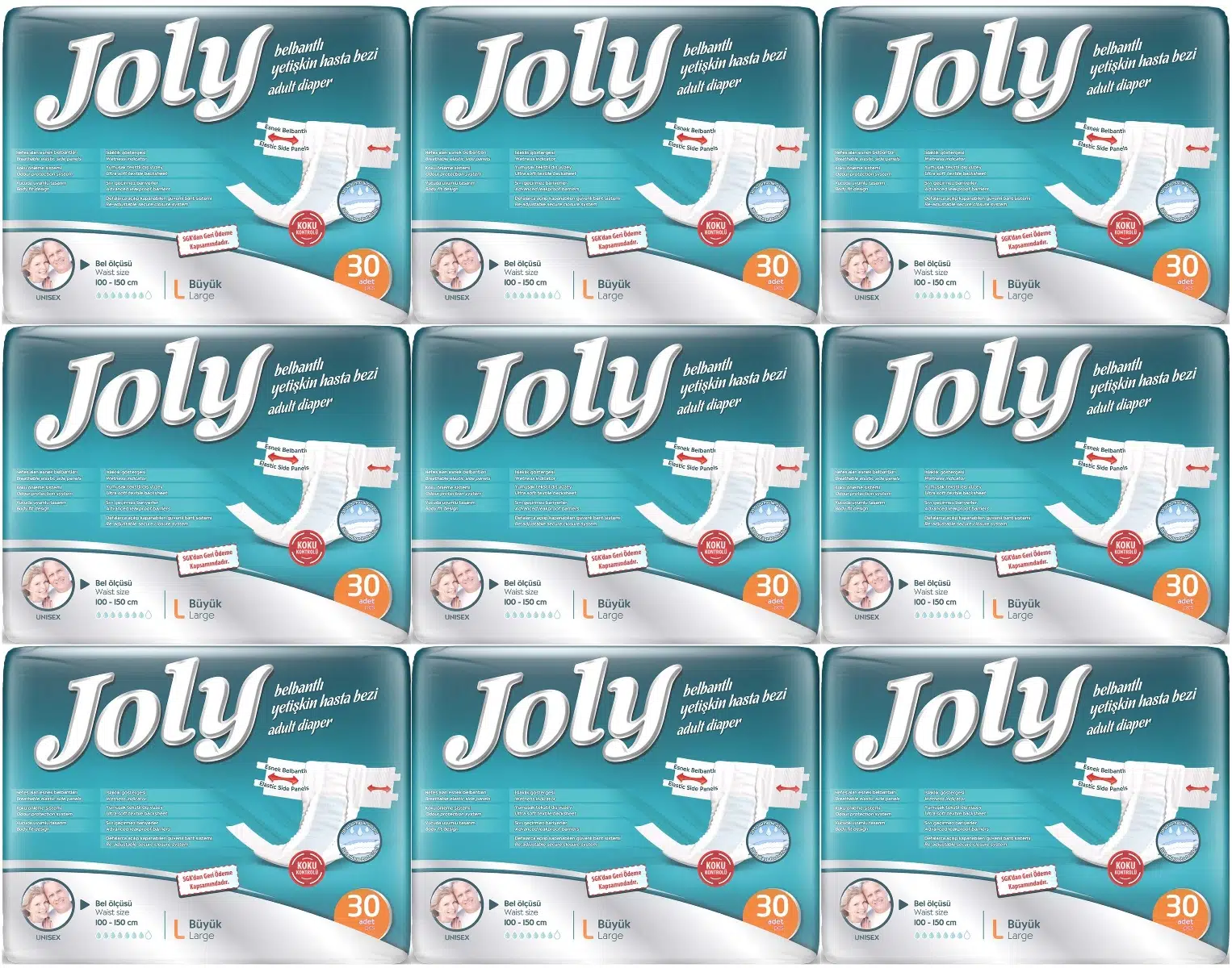 Joly Yetişkin Bezi Bel Bantlı L - Büyük - Large 270 Adet