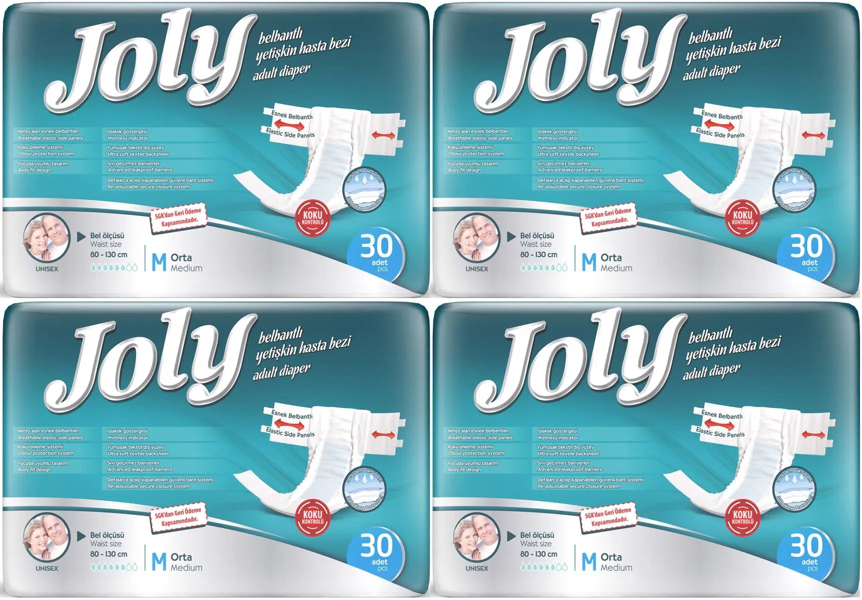Joly Yetişkin Bezi Bel Bantlı M - Orta - Medium 120 Adet