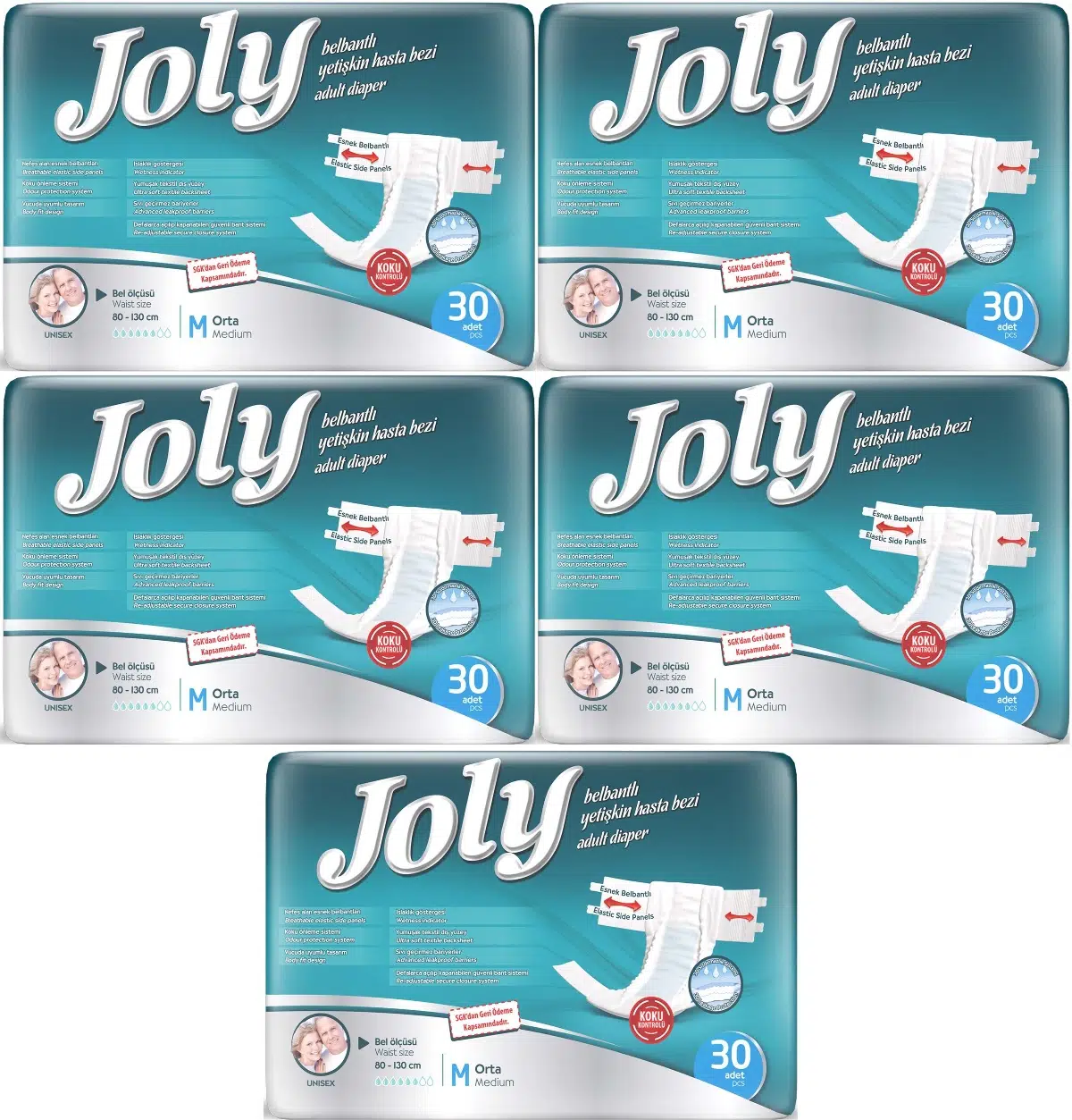 Joly Yetişkin Bezi Bel Bantlı M - Orta - Medium 150 Adet