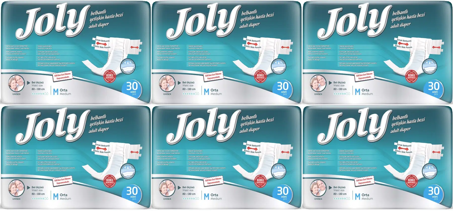 Joly Yetişkin Bezi Bel Bantlı M - Orta - Medium 180 Adet